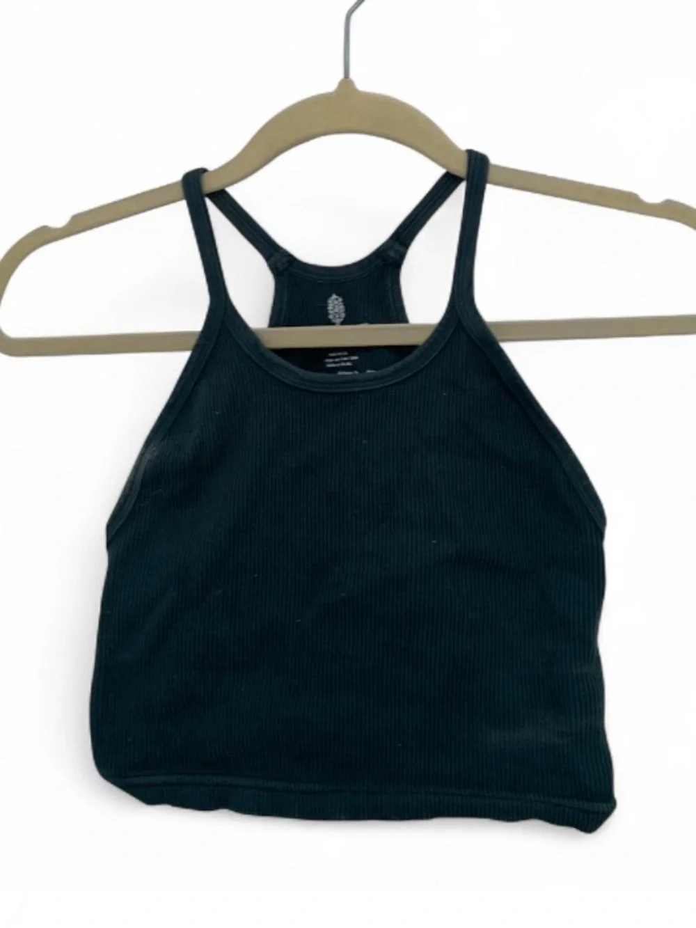 Free People Movement Happiness Tums Ribbed Racerback Cropped Tank Top